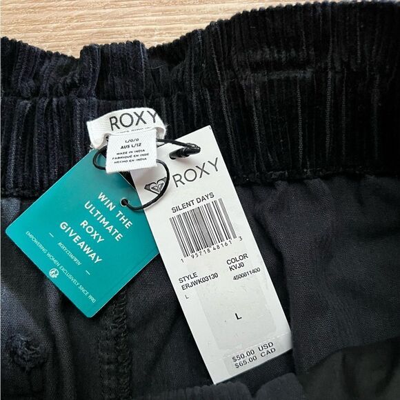 ROXY Silent Days Black Mini Shirt Size Large - Picture 5 of 7